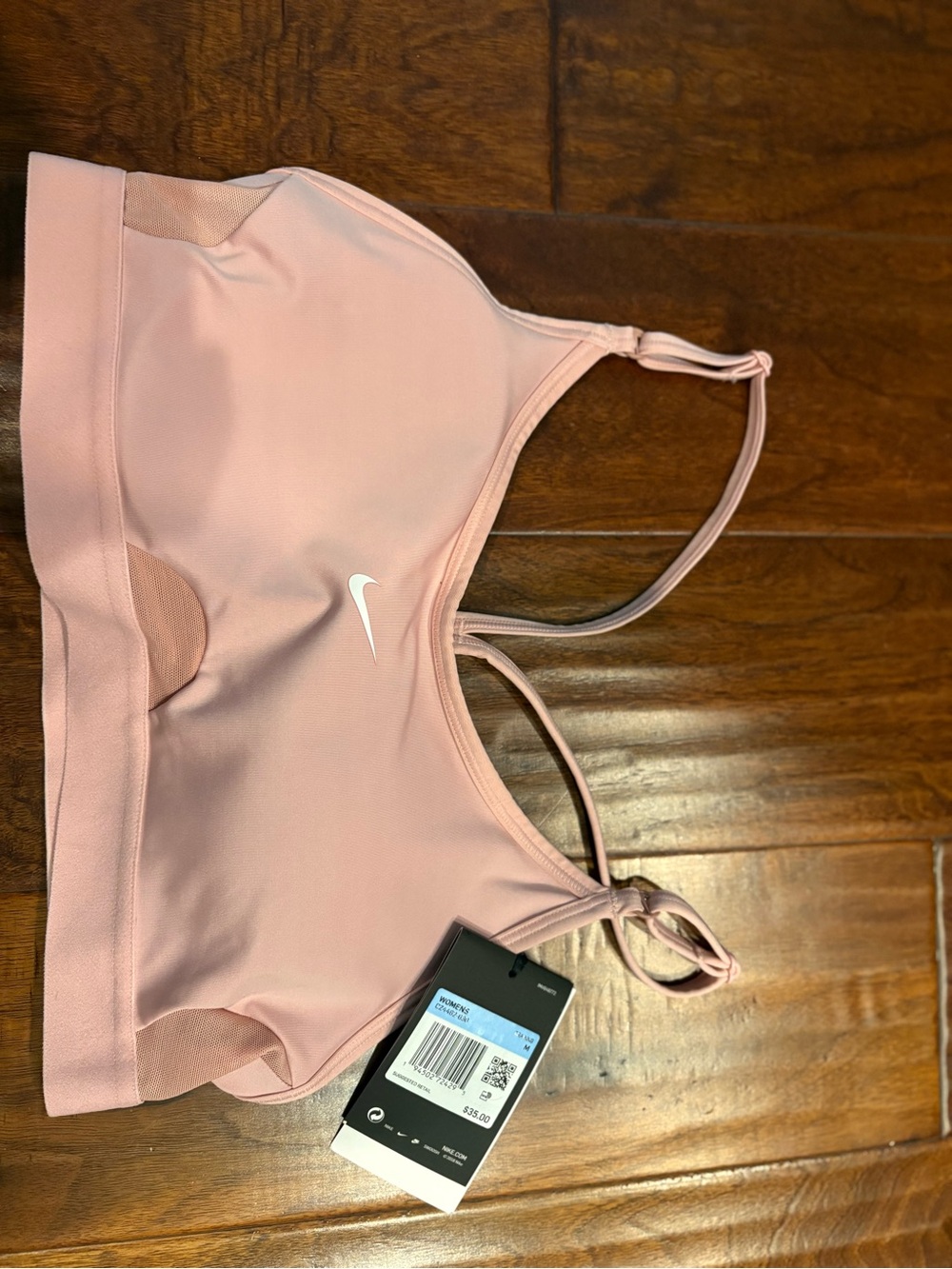 Nike Pink Light-Support Sports Bra with Adjustable Straps